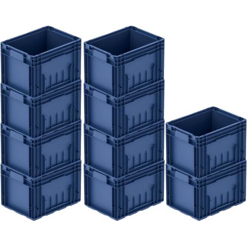 SparSet 10x VDA KLT Kleinladungsträger mit Verbundboden | HxBxT 28x30x40cm | 22 Liter | KLT, Transportbox, Transportbehälter, Stapelbehälter