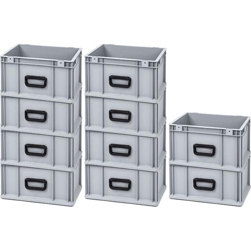 SparSet 10x Eurobox NextGen Portable Uno | HxBxT 22x30x40cm | 20 Liter | Eurobehälter, Transportbox, Transportbehälter, Stapelbehälter