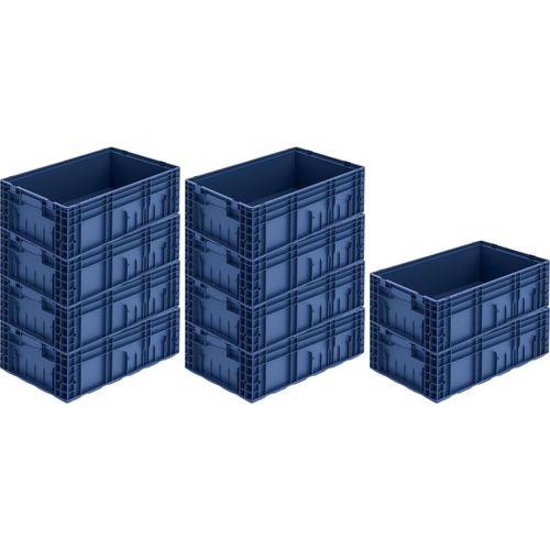 SparSet 10x VDA KLT Kleinladungsträger mit Verbundboden | HxBxT 21,3x40x60cm | 34,9 Liter | KLT, Transportbox, Transportbehälter, Stapelbehälter