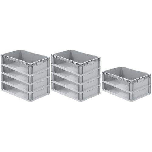 SparSet 10x Eurobox NextGen Store | HxBxT 17x40x60cm | 34 Liter | Seite offen | Eurobehälter, Transportbox, Transportbehälter, Stapelbehälter