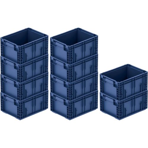 SparSet 10x VDA KLT Kleinladungsträger mit Verbundboden | HxBxT 21,3x30x40cm | 16,2 Liter | KLT, Transportbox, Transportbehälter, Stapelbehälter