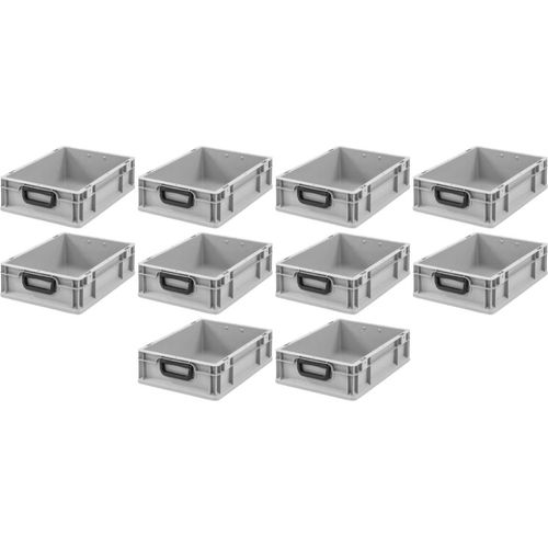 SparSet 10x Eurobox NextGen Portable Duo | HxBxT 12x30x40cm | 11 Liter | Eurobehälter, Transportbox, Transportbehälter, Stapelbehälter