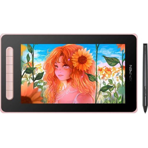 XP-PEN Artist 10 2. Generation Grafiktablett 10,1 Zoll Pen Display mit X3 Smart-Chip Stylus, 120 % sRGB Farbraum, Grafikmonitor mit 6 Schnelltasten zum Malen, Skizzieren (Rosa)