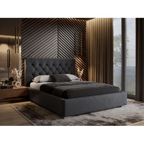 Doppelbett GLAMOUR II Polsterbett mit Knöpfen 140x200 cm Jasmine 96 ohne Matratze