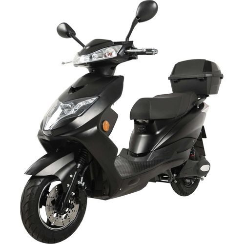 Elektroroller “EAGLE”, 2000 Watt, 60 km Reichweite, 45 km/h, Elektro-Roller, E-Roller mit Straßenzulassung, E-Mofa, Blei-Gel-Akku, Produktvideo, Schwarz