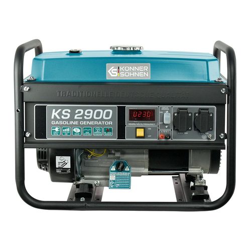 K&S Könner&Söhnen Benzingenerator KS 2900, Notstromaggregat 2900W, 2x16A (230V), 12V, AVR, Ölstandsanzeige, Überlast-Kurzschlussschutz, LED-Anzeige