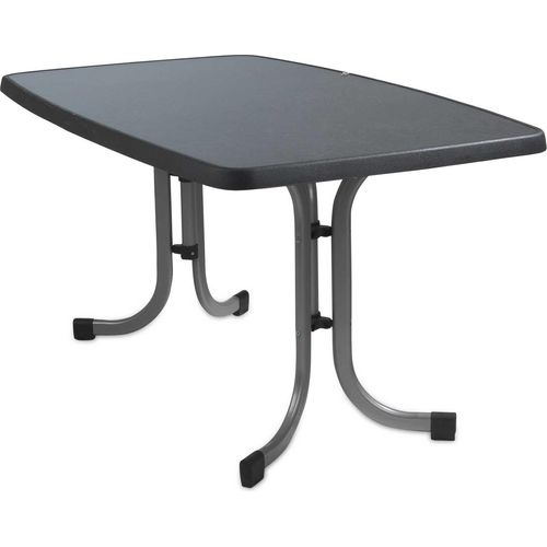 Gartentisch - Grau - 150 x 90 cm - Mecalit - Metallgestell - klappbar