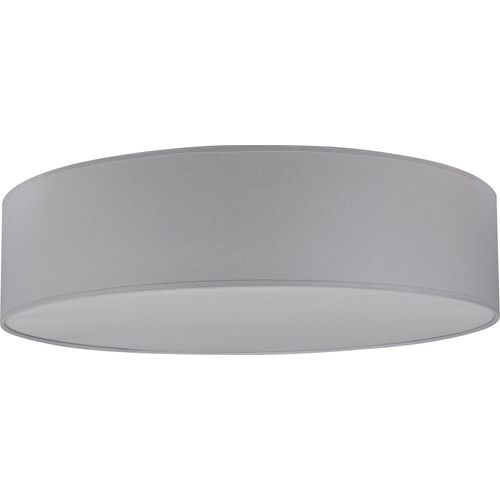 Deckenleuchte - Grau - Weiß - Metall - Textil - 4-flammig - Ø 48 cm