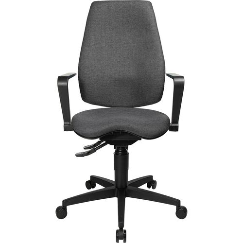 Bürostuhl - Grau - Stoff - mit Armlehnen