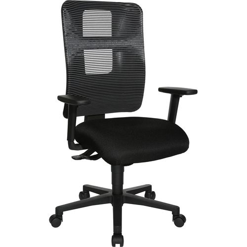 Bürostuhl - Schwarz - Stoff - höhenverstellbare Armlehnen
