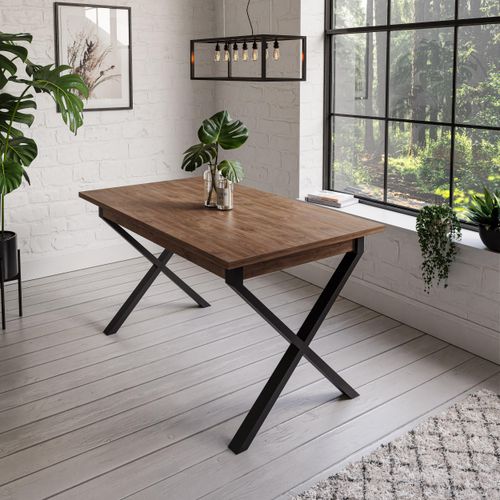 Tisch X ART Ausklappbar 150-198 cm Stirling Eiche Esstisch