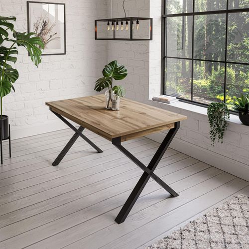Tisch X ART 125 cm Wotan Eiche
