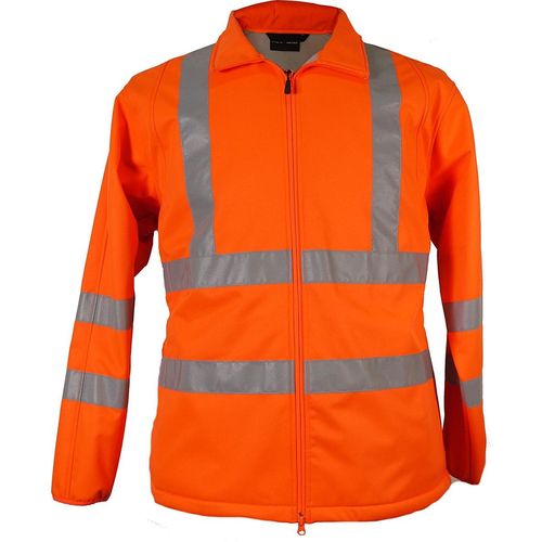 Übergrössen Arbeits-Softshelljacke/-weste marc & mark Reflektor Orange 3XL