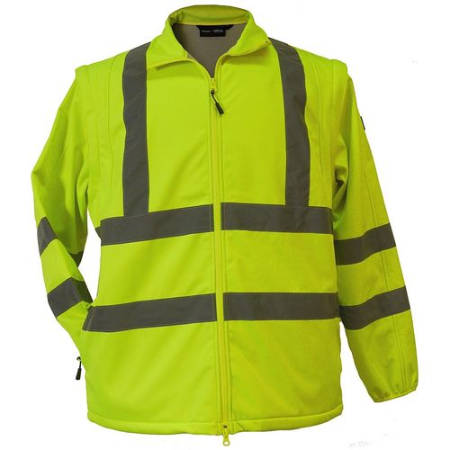 Übergrössen Arbeits-Softshelljacke/-weste marc & mark Reflektor Gelb 3XL
