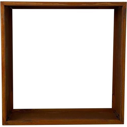 Kaminholzregal Brennholzregal Edelrost 100x100x25 cm Holzregal Rost Cortenstahl