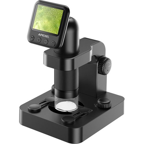APEXEL MS003 USB-Digitalmikroskop fuer Kinder mit 2,0-Zoll-LCD-Bildschirm, 20- bis 100-facher Vergroesserung, 2 MP, Foto, 1080p, Video, eingebauter Akku, LED-Leuchten mit verstellbarer Basis, Aufbewahrungstasche fuer Erwachsene, PCB-Loeten, Kinder, draussen