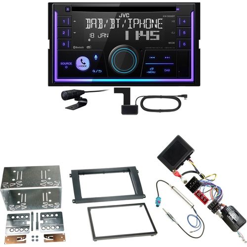 JVC KW-DB95BT Bluetooth Digitalradio Einbauset für Porsche Cayenne bis 2006