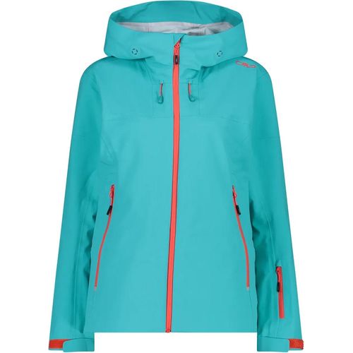 Cmp Woman Jacket Fix Hood E726 Lagoon 44