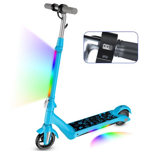 Elektroscooter Kinder Alter 6-12 Jahren Blau Elektroroller 6 Zoll E-Roller Kinder Klappbar Kinderroller Aluminium E-Scooter EU Version