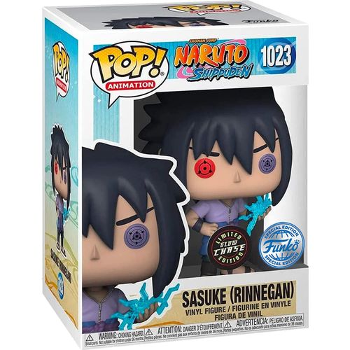 Funko Pop Naruto Shippuden Sasuke Uchiha Rinnegan w/ Chidori Chase Figure (AAA Anime Exlcusive)