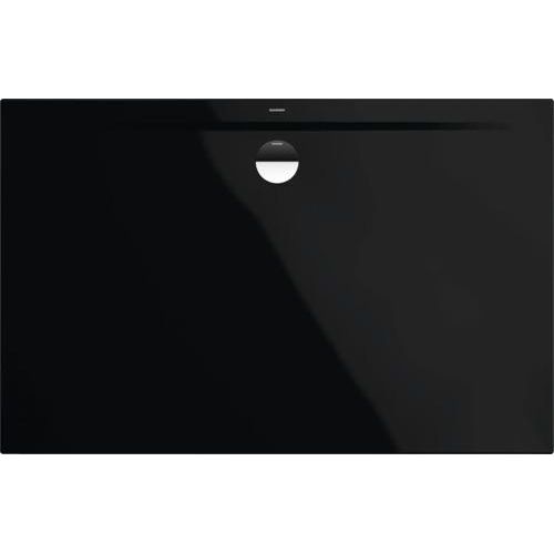 Duschwanne KALDEWEI SUPERPLAN ZERO 1586-5 150 x 80 x 3.7 cm schwarz glänzend mit Wannenträger 358647980701