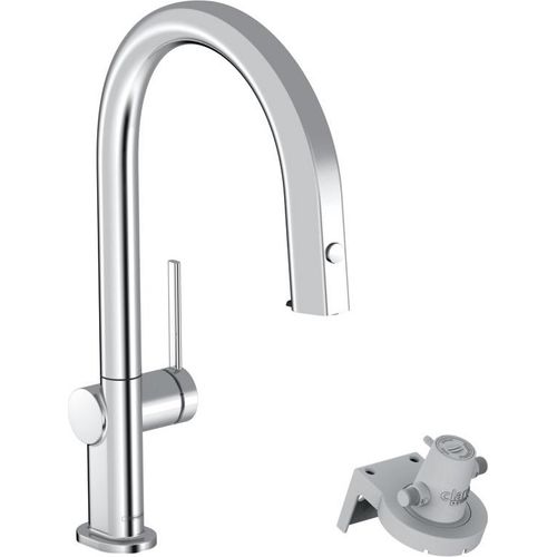 Hansgrohe Aqittura M91 - Spültischarmatur mit ausziehbarem Auslauf und mit Filterfunktion, verchromt 76803000