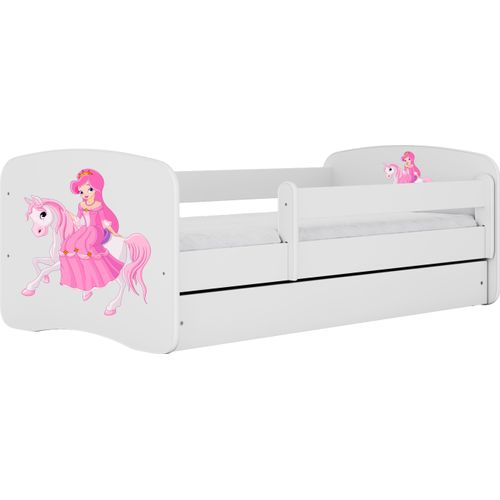 Bett babydreams weiß Prinzessin auf dem Pferderücken mit Schubladenmatratze 160/80