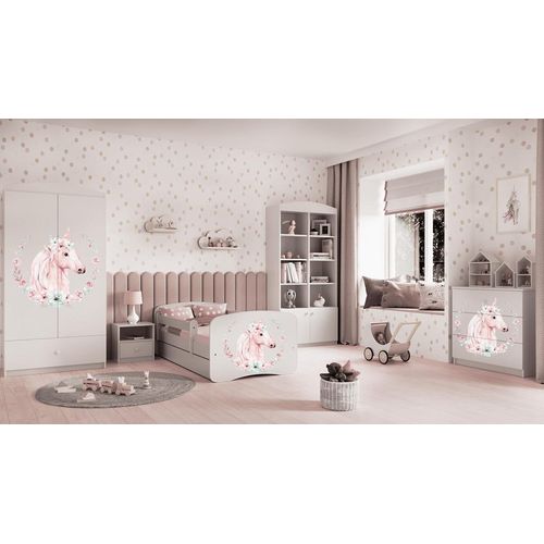 Bett babydreams blau Pferd met lade matras 140/70