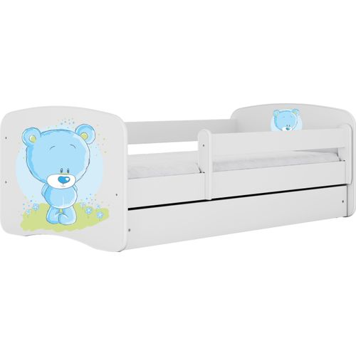 Babybett Babydreams Teddybär weiß 80x160, mit Schubladen, mit Matratze