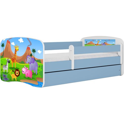 Bett babydreams blau safari mit Schubladenmatratze 180/80