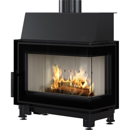 Kamineinsatz aus Stahl SIMPLE rechts 6 kW Ø 150