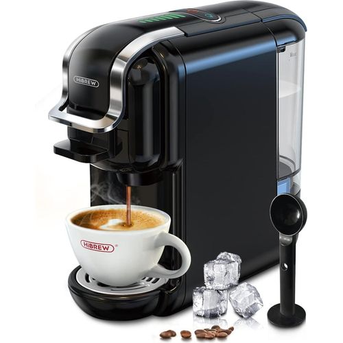 HIBREW H2B Kapselkaffeemaschine, 5 in 1 Multi-Kapsel-Kaffeemaschine, Schwarz
