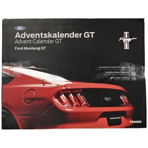 FRANZIS 55111 - Ford Mustang GT Adventskalender race red, Modellbausatz