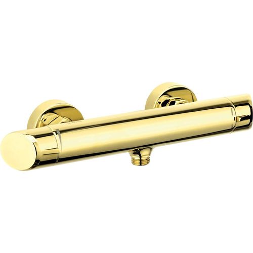Design Duscharmatur in gold ARNIKA-30 mit Zweigriff, B/H/T: 31,5/6/9,1 cm