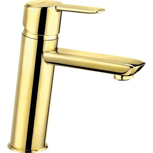 Design Waschtischarmatur in gold ARNIKA-30, B/H/T ca. 4,8 /17,1/16,3 cm