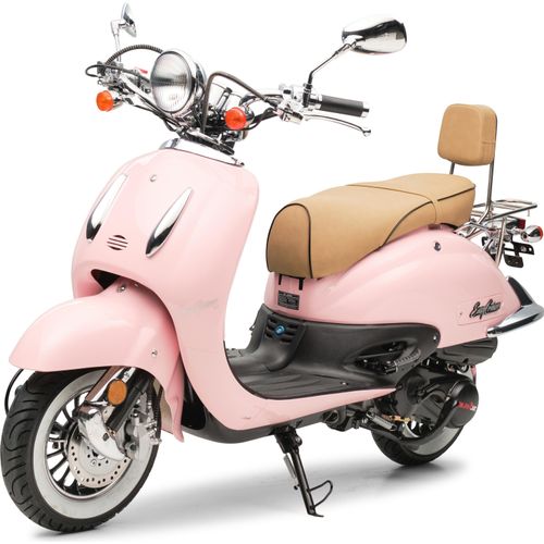 Motorroller Retro EasyCruiser Eco Rosa 50ccm 45 kmh Moped Scooter