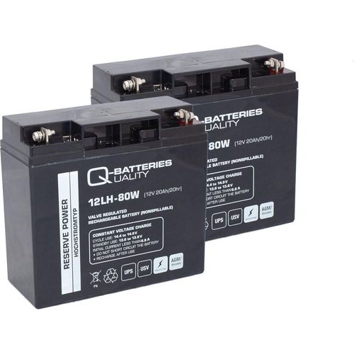 Ersatzakku für RBC7 RBC 7 Hochstrom AGM Batterie 12V 20Ah (2Akkus)