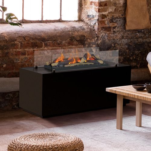 Noble Flame GIGANOTO [Elektrokamin Opti-myst LED Raumteiler]: Schwarz