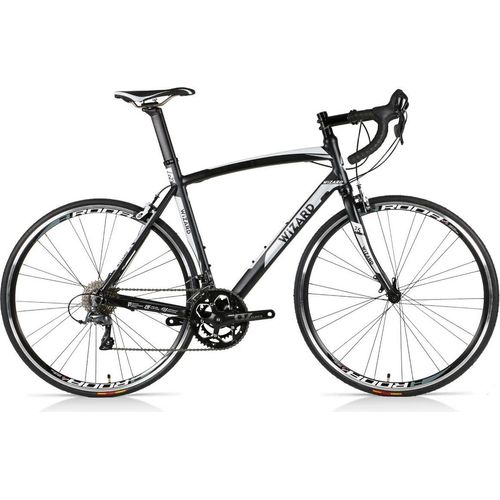 28 Zoll Alu Rennrad Wizard Spark 2.5 Shimano Claris 16 Gang Rh 46cm weiss schwarz