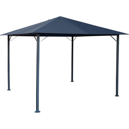 Metall Garten Pavillon Nizza 3x3m Antik Partyzelt Grau RAL 7012