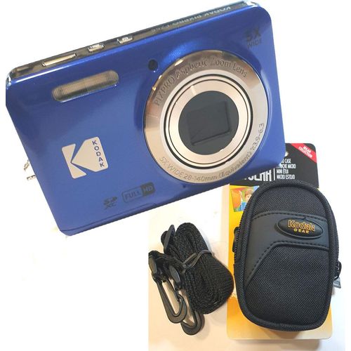 Kodak FZ55 blau Digitalkamera + Kodak Gear Tasche