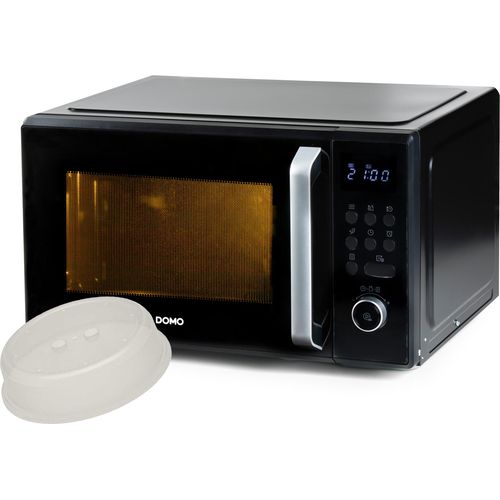 Mikrowelle 1000 Watt 8 Programme, Drehteller Auftaufunktion& Timer Abdeckhaube