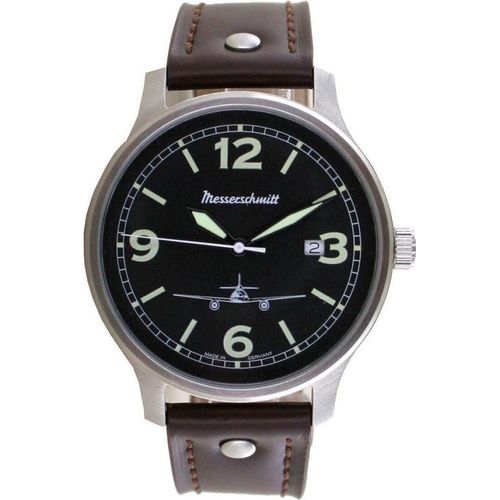 Aristo Herren Messerschmitt Uhr Fliegeruhr ME42-262 Leder