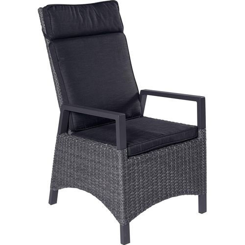 Gartenstuhl Outdoor New London BHT 57x110x68 cm grau Stapelstuhl Klappstuhl