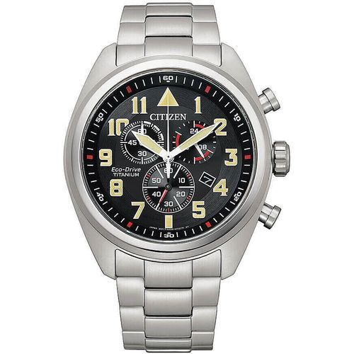 Chronograph Citizen Versilbert/Stahl Kollektion Supertitanio - mann