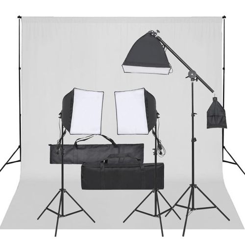 Prolenta Premium - Fotostudio-Set mit Beleuchtung und Hintergrund