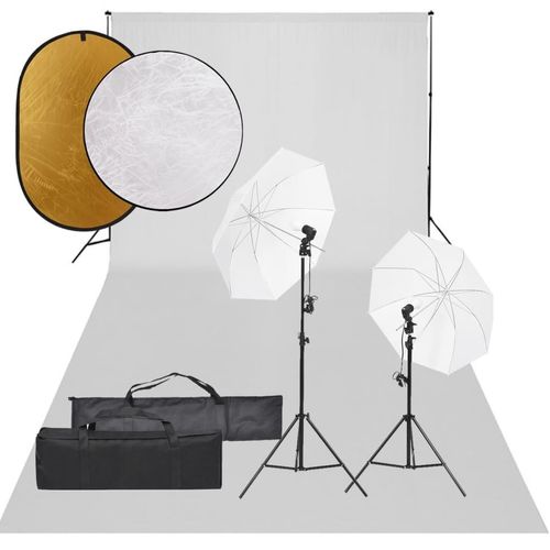 Prolenta Premium - Fotostudio-Set mit Beleuchtung, Hintergrund und Reflektor