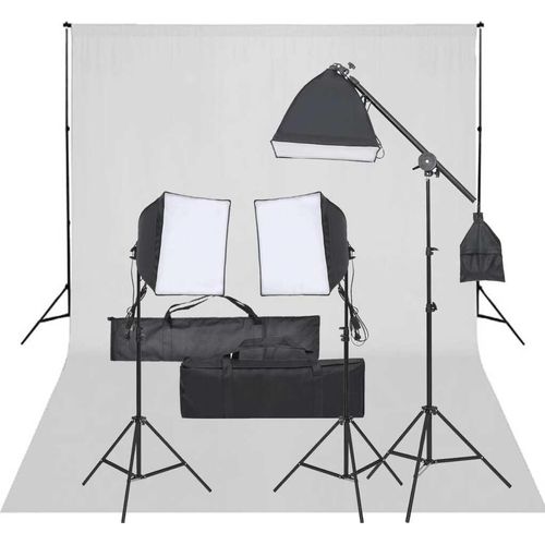Prolenta Premium - Fotostudio-Set mit Beleuchtung und Hintergrund