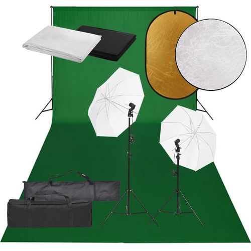 Prolenta Premium - Fotostudio-Set mit Beleuchtung, Hintergrund und Reflektor