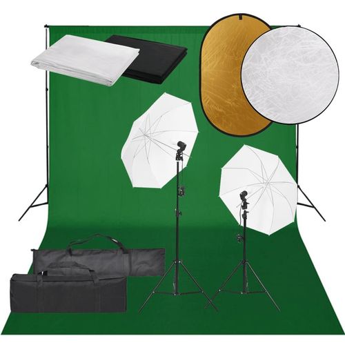 Prolenta Premium - Fotostudio-Set mit Beleuchtung, Hintergrund und Reflektor